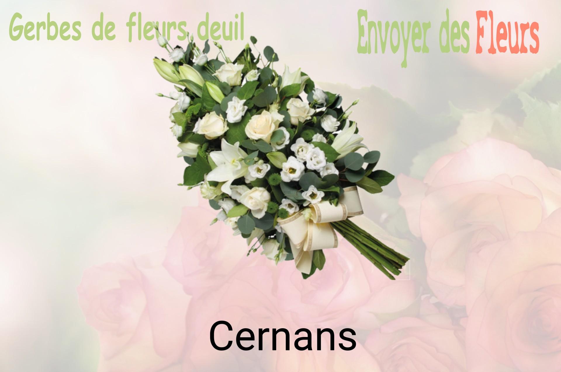 Gerbe de fleurs de deuil livrée à Cernans